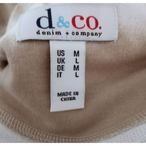 DENIM & CO. BEIGE & WHITE TIE DYE PULLOVER SZ.M EUC. - Picture 5 of 6